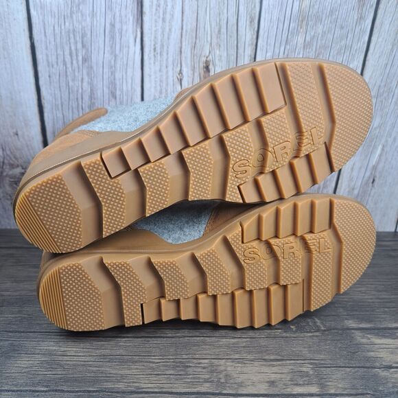 Sorel Evie Lace Up Wedge Leather Ankle Suede Bootie Women's Sz 8 Brown (VGC) - Picture 7 of 9